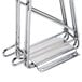 An Advance Tabco double wall mounting bracket for shelves with metal bars.