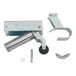 A metal Kason 1092-000008 door closer with a 1-1/8 offset, shown with mounting hardware and components.