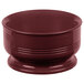 A Cambro Shoreline Collection cranberry bowl with a lid.