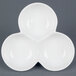 A CAC Super White three bowl tasting dish with three bowls stacked on top of each other.