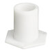 A white plastic pipe fitting for a Scotsman ice machine drain.