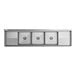 A white square stainless steel Advance Tabco three compartment sink with two drainboards.
