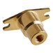 A gold metal Manitowoc Ice female wing adapter with a nut.