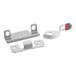 A metal Cres Cor latch kit with red and green buttons.