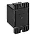 A black rectangular Bunn lighting relay with a hole in the middle.