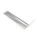 A metal rectangular pan with a long handle.
