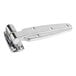 A chrome-plated Kason 1245-000068 door hinge with multiple screw holes for mounting.