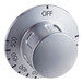 A silver Imperial Range thermostat knob with the number 5 on it.