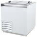 A white Excellence Ice Cream Dipping Cabinet with flip lids.