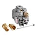 A Pitco gas valve with brass fittings and a hose.