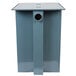 A blue rectangular metal Watts GI-150-K Grease Trap with a hole in the top.