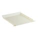 A white plastic tray with a white edge.