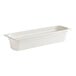 A white rectangular Cambro polycarbonate food pan.