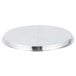 A silver circular Vollrath Optio cover.