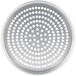 An American Metalcraft Super Perforated Pizza Pan with a white background.