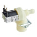 A white plastic Manitowoc Ice water inlet valve with a black and silver metal connector.