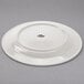 a white plate with a logo on it