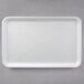 A white styrofoam meat tray with a white border.