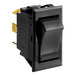 A black rectangular fan cook cool switch with gold electrical prongs, designed for Southbend equipment.