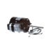 A black electric motor with wires.