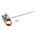 A copper tube with screws and a wire, a brass handle and a wire.