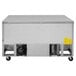 A large rectangular silver Turbo Air undercounter refrigerator with black drawers.