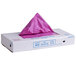 A white box of Magenta T-Shirt Bags with a pink triangle on the front.