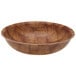 A dark Cambro salad bowl with a basketweave pattern.