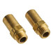 A set of two brass orifices with threaded ends, used for Blodgett equipment.