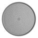 An American Metalcraft hard coat anodized aluminum circular pizza screen with holes.