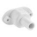 A white plastic Ice-O-Matic drain adapter with holes.