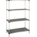 A Metro stainless steel shelf with white background.