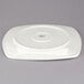 a white plate with a logo on it