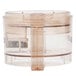 A clear plastic container with a clear plastic lid.