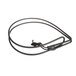 A black wire with a metal hook on the end.