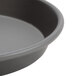 An American Metalcraft Hard Coat Anodized aluminum pizza pan with a round bottom.