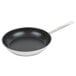 A close-up of a Vollrath stainless steel non-stick fry pan with a handle.