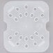 A translucent plastic Cambro drain tray with holes.