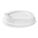 A white plastic lid for an Eco-Products hot paper cup.