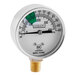 A close up of a Hobart water pressure gauge with a green needle.