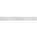 A white metal wall mounting rail with holes.