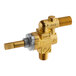 A close-up of a Vulcan gold and silver top valve.