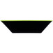 A rectangular green and black melamine bowl.