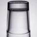 A close-up of a Libbey stackable cooler glass on a table.