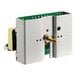 A metal box with a gold and green Blodgett temp control switch.
