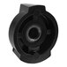 A black plastic Vollrath T-Stat knob with a metal ring.