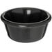 A Carlisle black melamine ramekin on a white background.