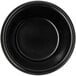 A black bowl with a black rim.