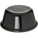 A Carlisle black melamine ramekin on a table.
