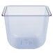 A clear plastic container with a clear lid.